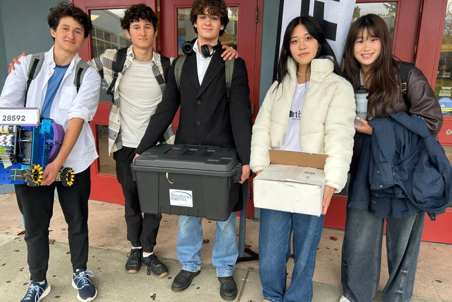 Left to right: Alex Ochoa, Diego Ochoa, Levi McGuire, Joanna Zhao, May Tse Left to right: Alex Ochoa, Diego Ochoa, Levi McGuire, Joanna Zhao, May Tse